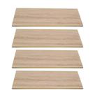 Kit 4 Prateleiras Mdf 65x10 Carvalho Nicho Livros Revista