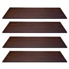 Kit 4 Prateleiras Mdf 65x15 Tabaco Nicho Livros Revista