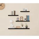 Kit 4 Prateleiras reta 20/30/40/50 nicho mdf Suporte decoração