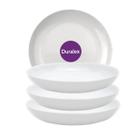 Kit 4 Prato Branco De Vidro Fundo 22cm Blanc Duralex Kit 4 Prato Branco De Vidro Fundo 22cm Blanc Duralex