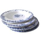 Kit 4 Prato Fundo Melamina 22 cm Estampa Floral Resistente Mesa Posta Cozinha Restaurante