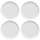 Kit 4 Pratos de Sobremesa Porcelana Branca Redondos 18,5cm Bold Germer Hotel Bar Restaurante