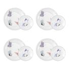 Kit 4 Pratos Decorados Melamina Jantar Sobremesa Resistente Kit 4 Pratos Decorados Melamina Jantar Sobremesa Resistente