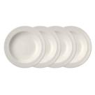 Kit 4 Pratos Fundo 23cm Porcelana Branca Kit 4 Pratos Fundo 23cm Porcelana Branca