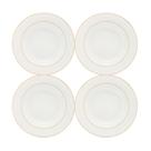 Kit 4 Pratos Fundos 21,5cm Monaco Porcelana Fio de Ouro Wolff
