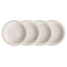Kit 4 Pratos Fundos 21cm Modelo Protel 073 Porcelana Branca