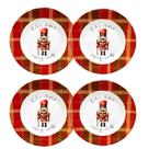 Kit 4 Pratos Para Jantar Em Melamina Boneco Quebra Nozes 25cm