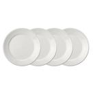 Kit 4 Pratos Raso 24cm em Porcelana Branca