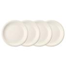 Kit 4 Pratos Raso 26cm em Porcelana Branca