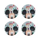 Kit 4 Pratos Raso Infantil Disney Mickey Melamine 20cm Kit 4 Pratos Raso Infantil Disney Mickey Melamine 20cm