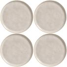 Kit 4 Pratos Rasos 27cm Cerâmica Bio Latte Off White Porto B