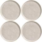 Kit 4 Pratos Rasos 27cm Cerâmica Bio Latte Off White Porto B