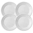Kit 4 Pratos Rasos Convencional Schmidt 25cm Porcelana Branca Kit 4 Pratos Rasos Convencional Schmidt 25cm Porcelana Branca