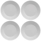 Kit 4 Pratos Rasos Porcelana Branca 26,5cm Germer Mesa Posta Restaurante