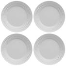 Kit 4 Pratos Rasos Porcelana Branca 26,5cm Germer Mesa Posta Restaurante