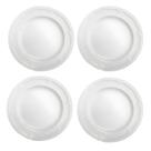 Kit 4 Pratos Rasos Redondo Branco Premium de Melamina 26,5cm Leve Resistente - Bestfer Kit 4 Pratos Rasos Redondo Branco Premium de Melamina 26,5cm Leve Resistente - Bestfer