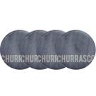 Kit 4 Pratos Rasos Tramontina Churrasco Stone Porcelana 28cm Mesa Posta Jantar