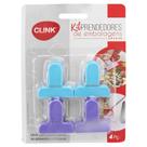 Kit 4 Prendedores Clipes Lacres Fecha Embalagens Sacos - Clink