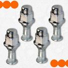 Kit 4 Prisioneiro Porca Roda Dianteira Hb20 I30 2011 A 2018