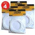 Kit 4 Protetor Cabos Espiral 10mm X 2 Metros Branco Beltools