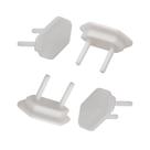 Kit 4 Protetor De Tomada Criança Bêbe Anti Choque Branco