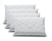 Kit 4 Protetor de Travesseiro Impermeável em Matelassê 100% Algodão 50x70cm - BF Colchões