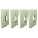 Kit 4 Pulsador Pial Minuteria 2a Cor Cinza 250v C/ Placa