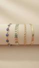 Kit 4 Pulseiras Femininas Banhadas Ouro 18k 17cm