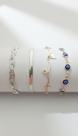 Kit 4 Pulseiras Femininas Banhadas Prata 925 17cm