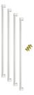 Kit 4 Puxador 480mm Plástico Móveis Gaveta Armário Roupeiro Fosco / Cromado Alça