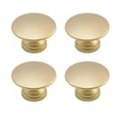 Kit 4 Puxador Ponto 24mm Dourado Escovado Para Gaveta Kit 4 Puxador Ponto 24mm Dourado Escovado Para Gaveta