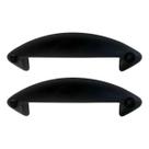 Kit 4 Puxadores Alça Plástica Cama Box Somier Baú Armários Cor:Preto