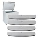 Kit 4 Puxadores Tampa Freezer Compativel Electrolux H300 400 500