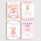 kit 4 Quadros Decorativos Menina Ursinha Princesa Realeza 20x28