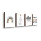 Kit 4 Quadros Decorativos Quarto De Bebê 30x40cm