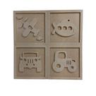 Kit 4 Quadros Infantis Mdf Cru Para Decorar Quarto Criança