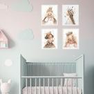 Kit 4 Quadros Infantis Menininhas Princesas 33x24cm Kit 4 Quadros Infantis Menininhas Princesas 33x24cm