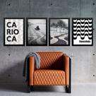 Kit 4 Quadros Rio De Janeiro - Copacabana 24x18cm