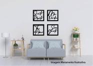 Kit 4 quadros Sinto Muito me perdoe 60x60 Decoração Sala Kit 4 quadros Sinto Muito me perdoe 60x60 Decoração Sala