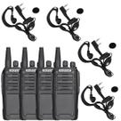 Kit 4 Radio Comunicador Baofeng Modelo UV-6