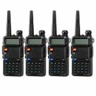 Kit 4 Radio Walkie Talkie Uv5r Envio Rápido Com Base Bivolt