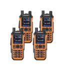 Kit 4 Rádios Baofeng UV21 Tri Band Walkie Talk à Prova d'água Display 1.77” Polegadas Longo Alcance