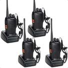 Kit 4 Rádios Comunicadores Baofeng 777S UHF 16 Canais