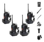 Kit 4 Rádios Comunicadores Baofeng BF-777S 16 Canais 12km VHF/UHF
