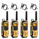 Kit 4 Rádios Intelbras RC4100 IP67 Com 4 Fones HC20 VOX Uso Profissional