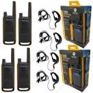 Kit 4 Rádios Motorola Talkabout T470BR UHF Com Fones de Ouvido Kit 4 Rádios Motorola Talkabout T470BR UHF Com Fones de Ouvido