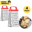 Kit 4 Ralador de Queijo Legumes Cortador de Pizza Espremedor de Limão Pegador de Carne Restaurantes.