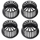 Kit 4 Ralo Abacaxi Plástico Anti Folhas Para Calha e Tubo 150 Mm