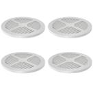 Kit 4 Ralo Grelha Chuveiro Branco 150mm Plástico Reforçado
