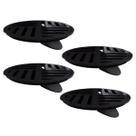 Kit 4 Ralo Grelha Redonda Com Fecho Automático Preto 15cm